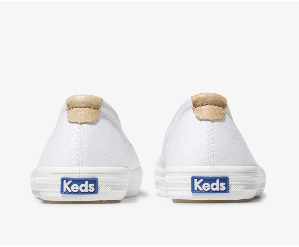 Slip Ons Keds Mujer Blancas - Bryn - 039-XRMNVG